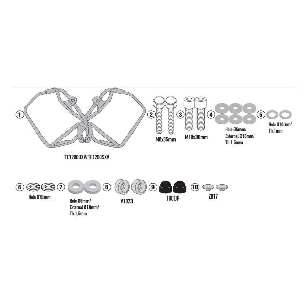Telaietti borse laterali Givi Honda CB750 Hornet 2023-2024
