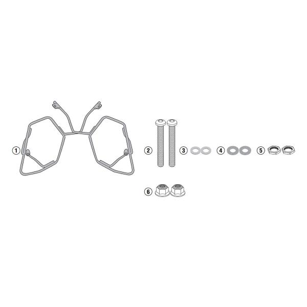 Telaietti borse laterali Givi Yamaha MT07 2021-2022