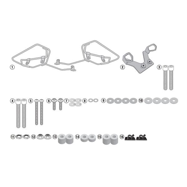 Soft side bag holder Givi Kawasaki Z650 2017-2019