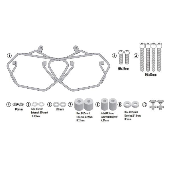 Telaietti borse laterali Givi BMW F900XR 2020-2023