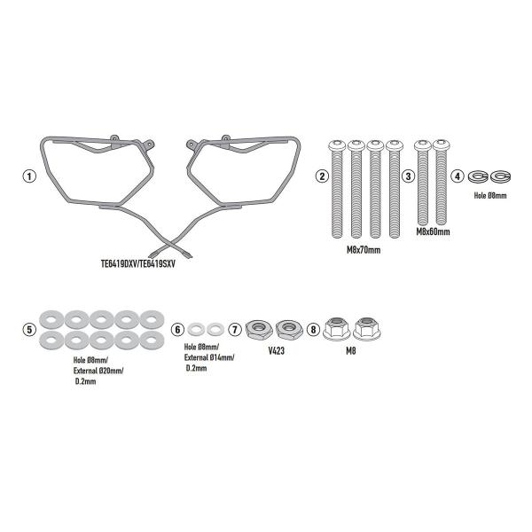 Telaietti borse laterali Givi Triumph Trident 660 2021-2022