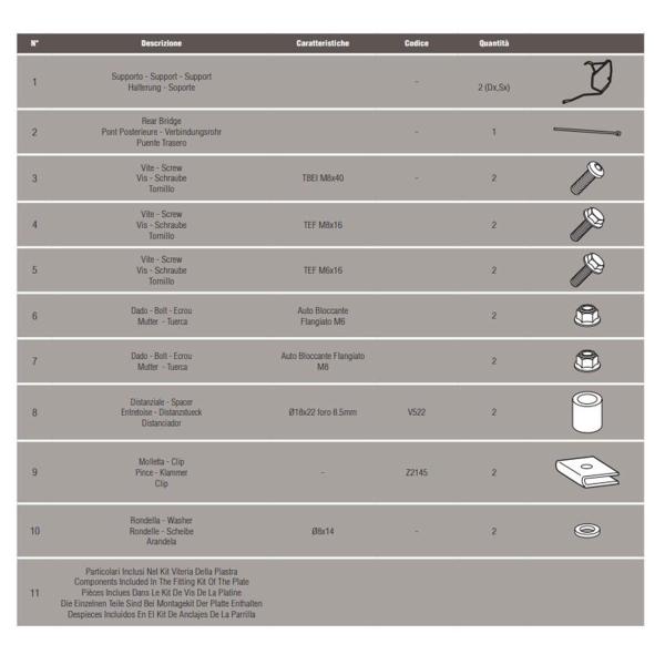 Soft side bag holder Givi Aprilia Dorsoduro 750 2008-2016