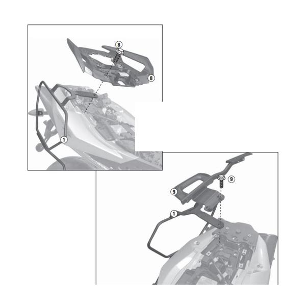 Soft side bag holder Givi Aprilia Shiver 750 2010-2020