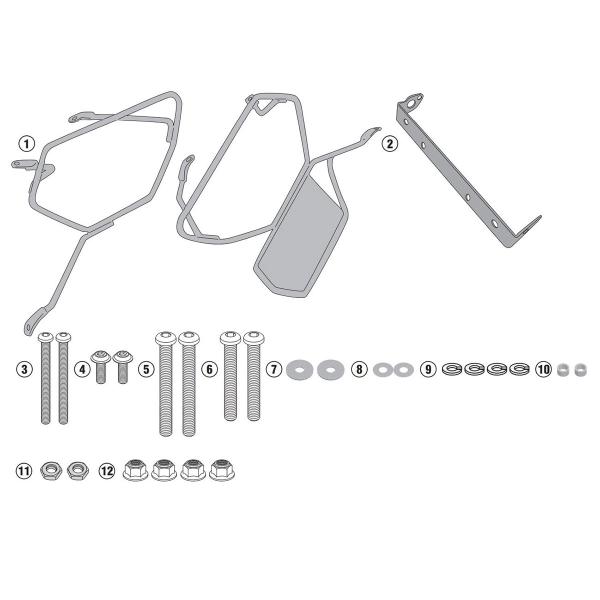 Soft side bag holder Givi Benelli Leoncino 500 2017-2024