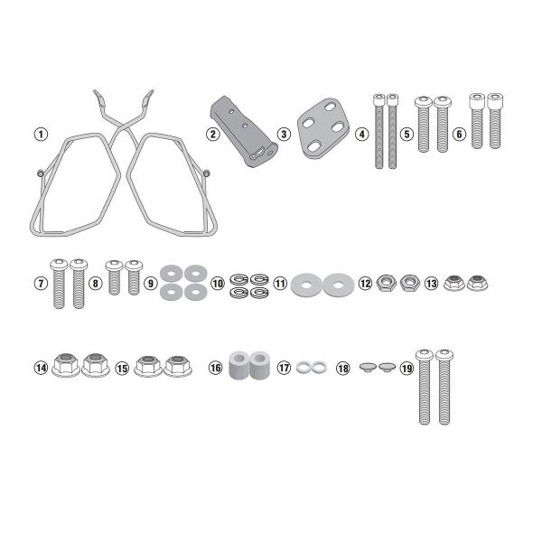 Telaietti borse laterali Givi Benelli 502C 2019-2022