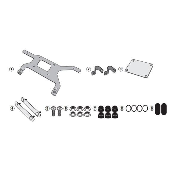 Kappa KS250 toolbox fixing kit Honda CRF1100L Africa Twin Adventure Sports 2020-2022