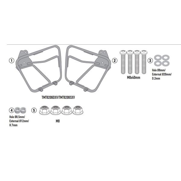 Soft side bag holder Givi Moto Guzzi V7 III Stone 2017-2020