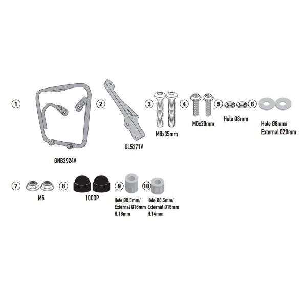 Soft side bag holder Givi Benelli Leoncino 800 Trail 2022