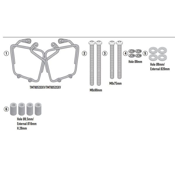 Soft side bag holder Givi Royal Enfield Meteor 350 2021-2022