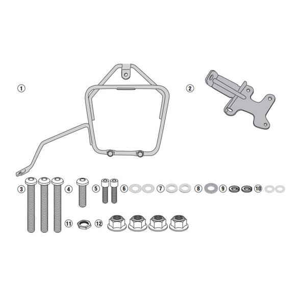 Soft side bag holder Givi FanticMotor Caballero Scrambler 125 2018-2022