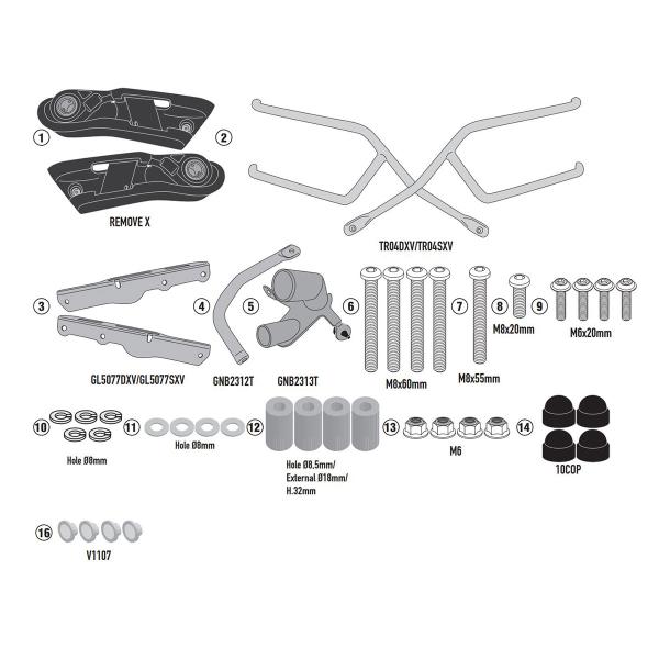 Soft side bag holder Givi Royal Enfield HNTR 350 2022