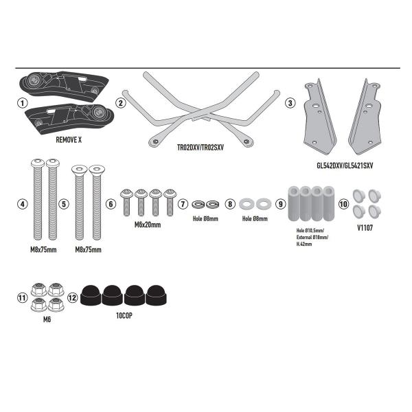 Telaietti borse laterali Givi REMOVE-X Yamaha Tracer 700 2020-2022