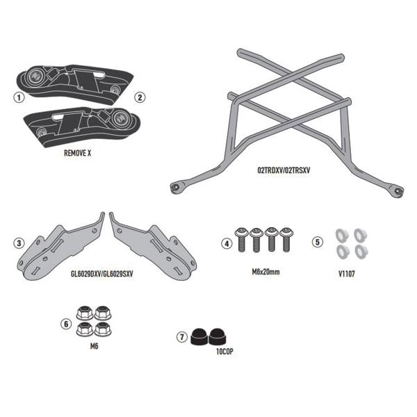 Soft side bag holder Givi REMOVE-X Yamaha MT09 2024