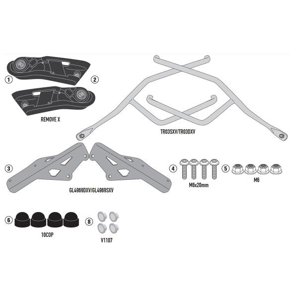 Telaietti borse laterali Givi REMOVE-X Triumph Speed Triple 1200RS 2021-2024