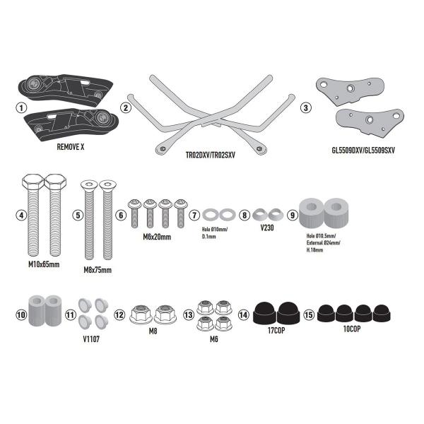 Soft side bag holder Givi REMOVE-X Royal Enfield Super Meteor 650 2023