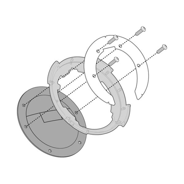 Attacco flangia borsa serbatoio Kappa Moto Suzuki DL1000 Vstrom 2002-2011