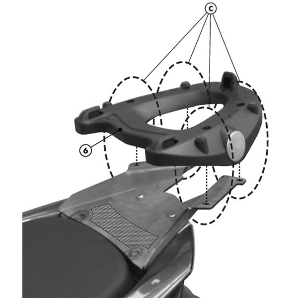 Attacco posteriore bauletto Kappa Monolock Yamaha Majesty 400 2004-2008