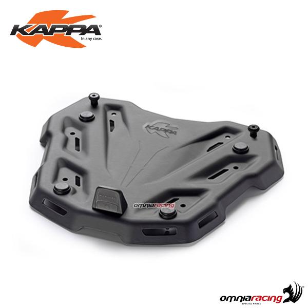 Piastra Kappa portapacchi in alluminio nero per valigie Monokey