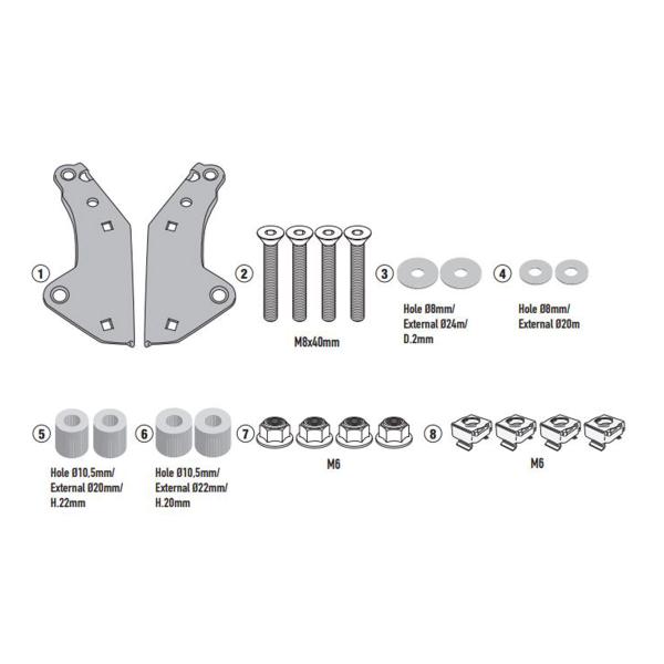 Attacco posteriore bauletto Kappa Monokey Monolock Honda Forza 750 2021-2022