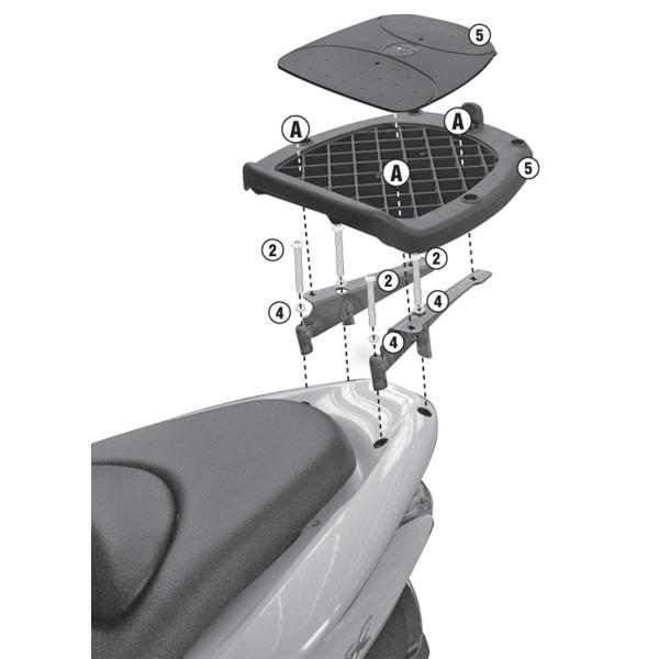 Attacco posteriore bauletto Kappa Monolock Honda PCX125 2010 -2013