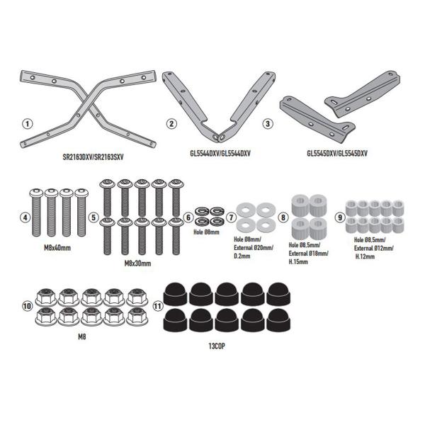 Attacco posteriore bauletto Kappa Monokey Monolock Yamaha MT10 2022-2023