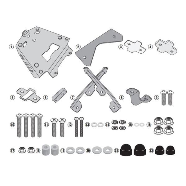 Attacco posteriore bauletto Kappa Monokey BMW F850GS Adventure 2019-2022