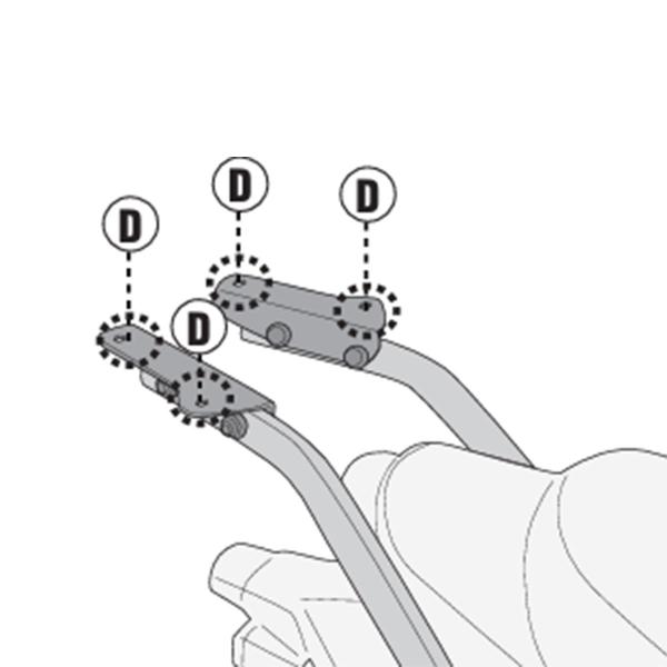 Attacco posteriore bauletto Kappa Monokey Monolock Kawasaki Z650RS 2022-2023
