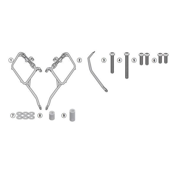 Pannier holder side-cases Givi Monokey Cam-Side Honda CRF1000L Africa Twin 2018-2019