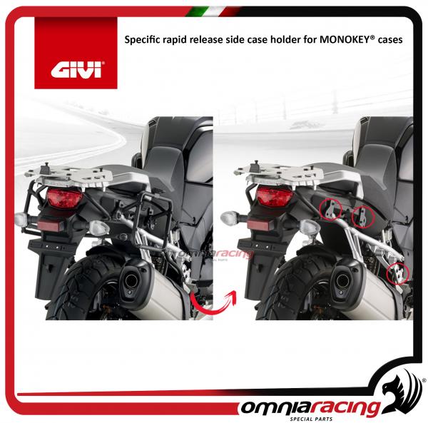 Givi Kit Fissaggio - Portavaligie laterale rimozione rapida Monokey Suzuki DL 1000 V-Strom 2014>2017