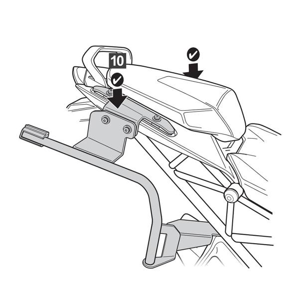 Pannier holder side cases SHAD 3P System KTM SuperDuke 1290GT 2023-2025