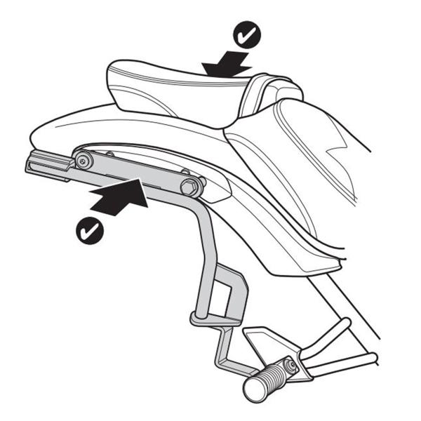 Pannier holder side cases SHAD 3P System Kawasaki Vulcan S 650 2015-2025