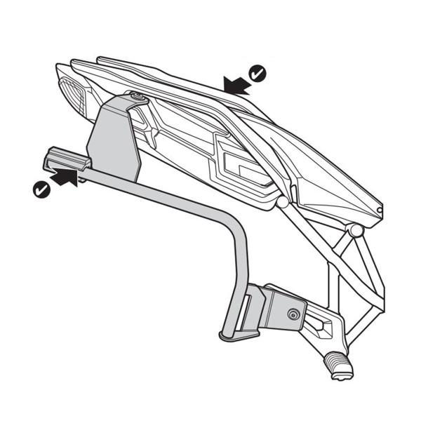 Pannier holder side cases SHAD 3P System Kawasaki Versys 650 2015-2025