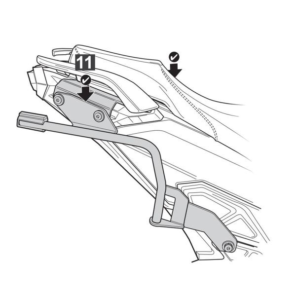 Pannier holder side cases SHAD 3P System Keeway Vieste XDV125 2023-2025