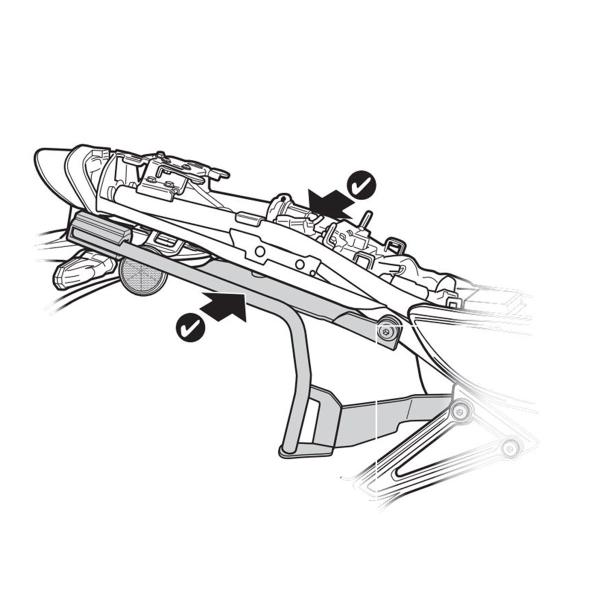 Pannier holder side cases SHAD 3P System Kawasaki Z900RS 2018-2024