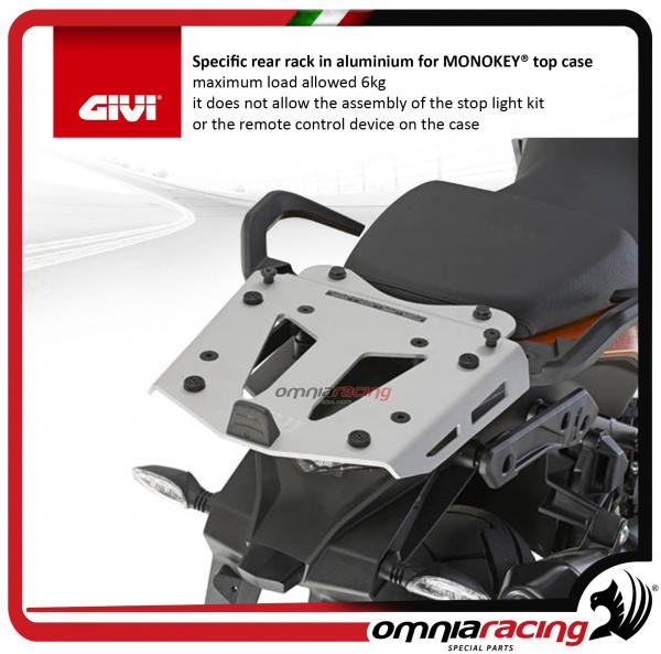 Givi fissaggio attacco posteriore in Alluminio per bauletti Monokey KTM 1290 Super Adventure S/T 17>