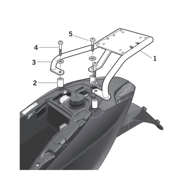 Attacco posteriore bauletto SHAD Aprilia Sport City One 125 2009-2016