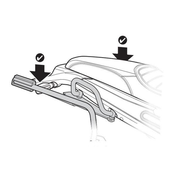 Pannier holder side cases SHAD 3P System Benelli Leoncino 500 Trail 2020-2025