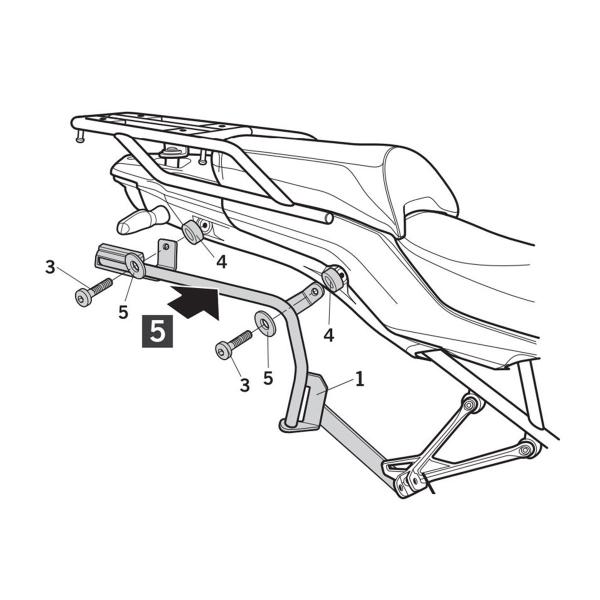 Pannier holder side cases SHAD 3P System Benelli TRK502 2016-2025