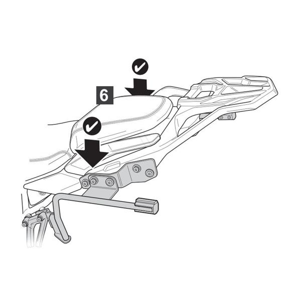 Pannier holder side cases SHAD 3P System Benelli TRK702 2023-2025