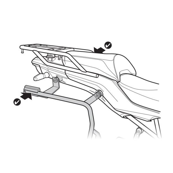 Pannier holder side cases SHAD 3P System Qjmotor SRT 700/X Trail 2023-2025