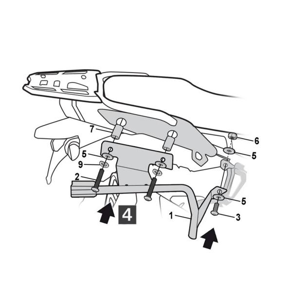 Pannier holder side cases SHAD 3P System CFmoto 450MT 2024