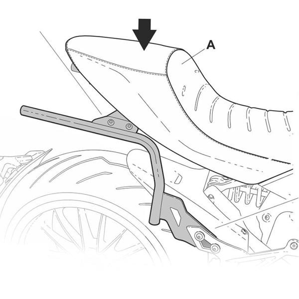 Pannier holder side cases SHAD 3P System Ducati Diavel 1260 2019-2024