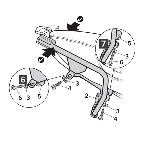 Pannier holder side cases SHAD 3P System Ducati Diavel 1200 2012-2018