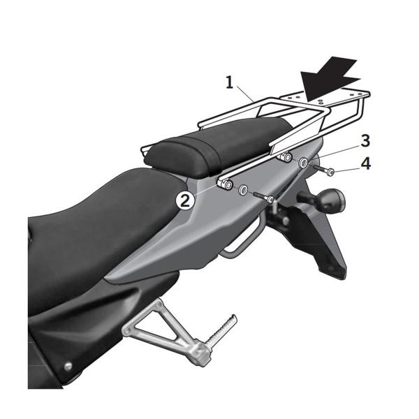 Attacco posteriore bauletto SHAD Daelim Roadwin 125Fi 2006-2014