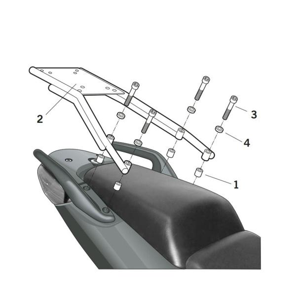 Attacco posteriore bauletto SHAD Honda CBF1000 2010-2013