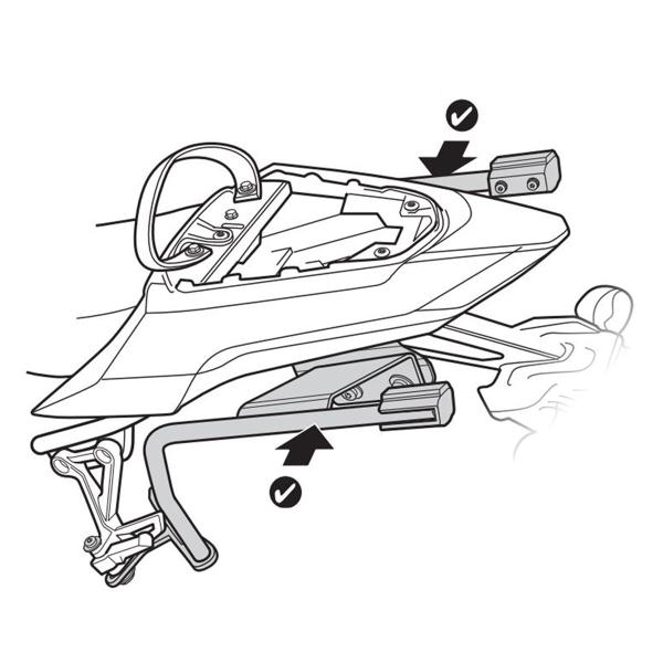 Pannier holder side cases SHAD 3P System Honda CB500F 2016-2018