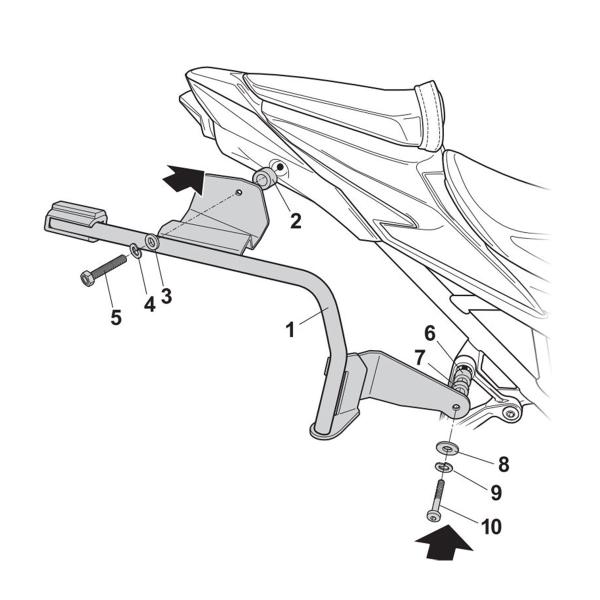 Pannier holder side cases SHAD 3P System Honda CB750 Hornet 2023-2025