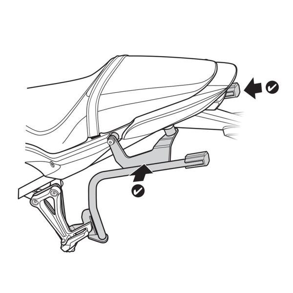 Pannier holder side cases SHAD 3P System Honda CB650F 2014-2019