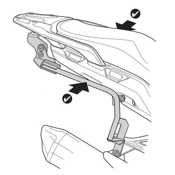 Pannier holder side cases SHAD 3P System Honda VFR1200X CrossTourer 2012-2024