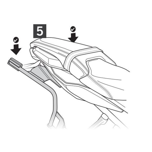Pannier holder side cases SHAD 3P System Honda CB650R 2021-2023